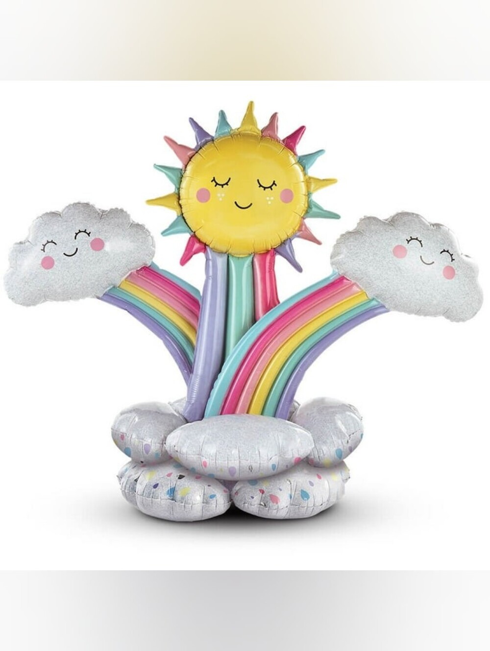 Stackerz™ Sun, Clouds & Rainbows Foil Balloon, 45in